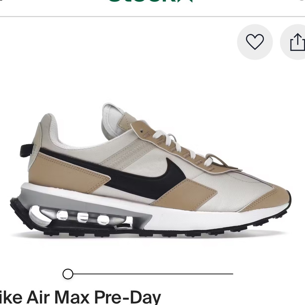 Nike Oatmeal and Black Air Max Pre-Day Sneakers